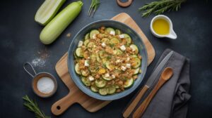 Crumble courgette et feta : la recette facile et savoureuse