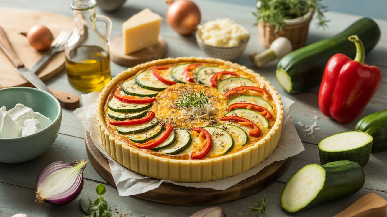 Recette quiche aux légumes d'été légère et gourmande : parfaite pour le dîner rapide