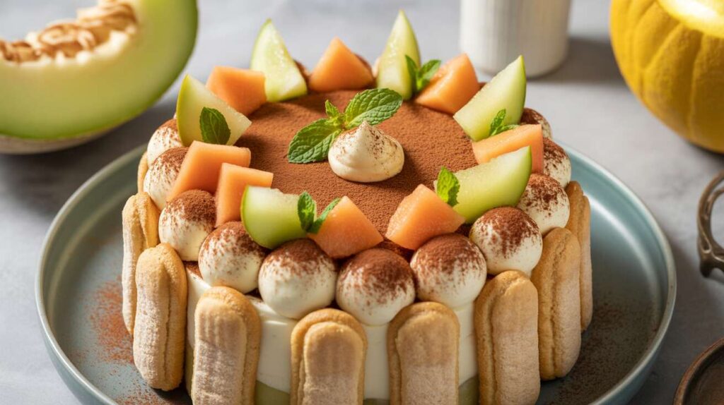Tiramisu léger au melon et petits suisses : la recette gourmande et rafraîchissante