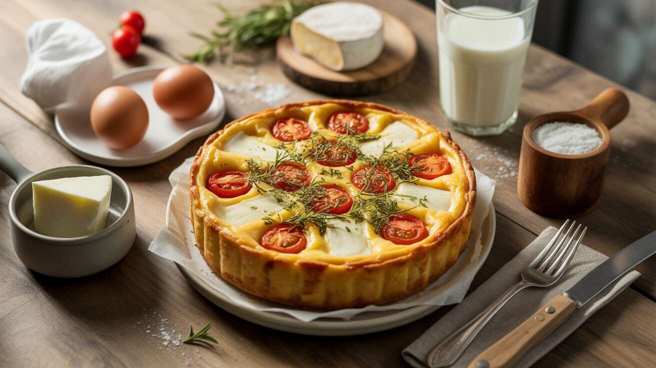 Clafoutis salé aux tomates cerise et au camembert : une recette gourmande et rapide