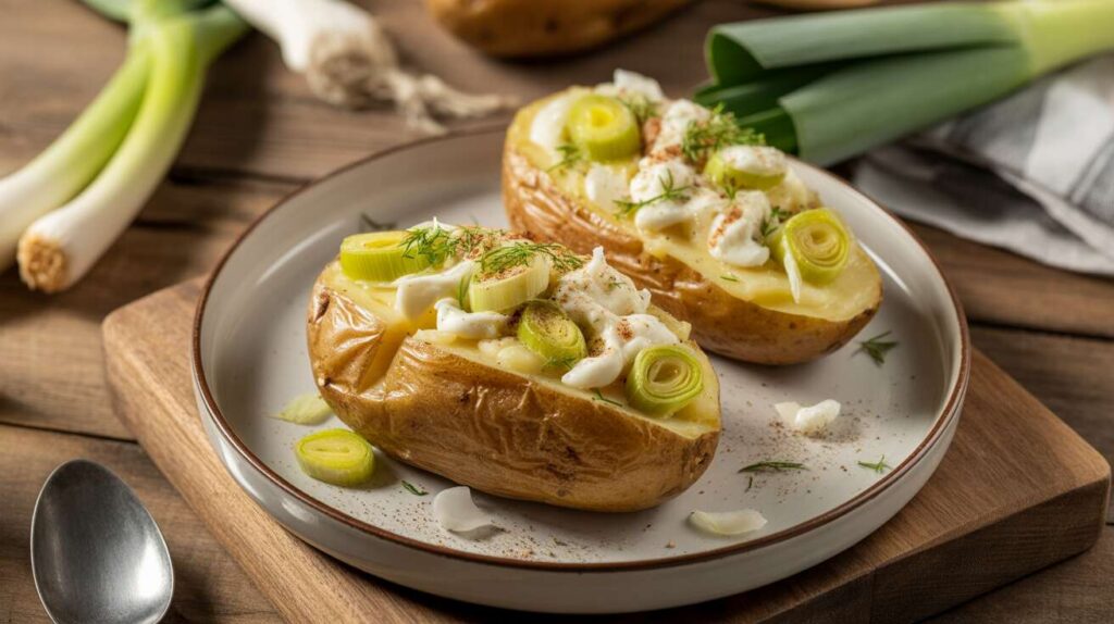 Pommes de terre farcies aux poireaux et fromage frais : la recette savoureuse du quotidien