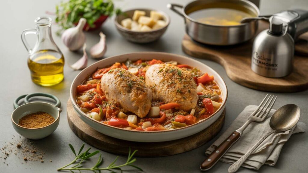 Poulet basquaise express Thermomix : le plat facile et savoureux en 20 min