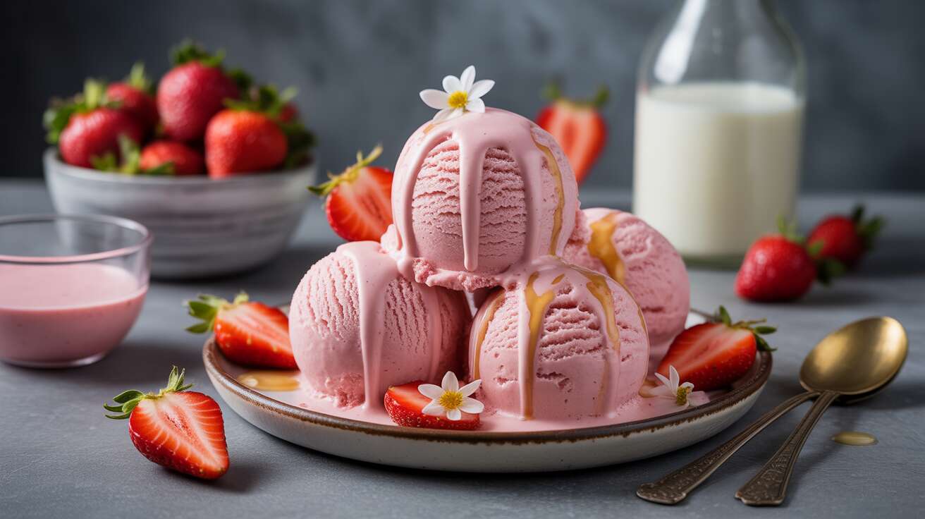 Recette glace fraise facile : la saveur fruitée de l'été sans effort ni sorbetière