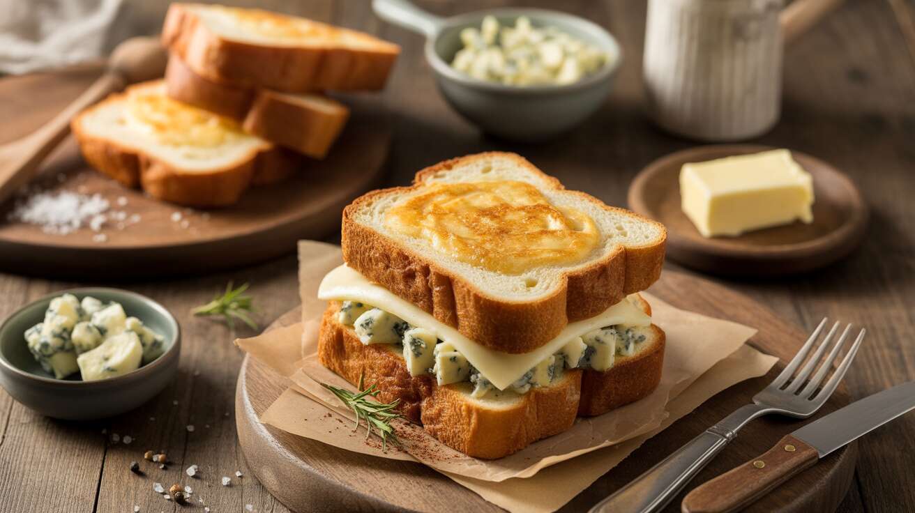 Croque-monsieur brioché au bleu et confit d'oignons : la recette gourmande et rapide