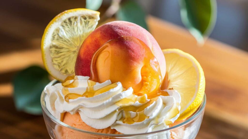 Glace légère à la pêche sans sorbetière : la recette facile et rafraîchissante de l&rsquo;été