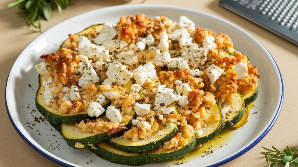 Crumble courgette et feta : la recette facile et savoureuse