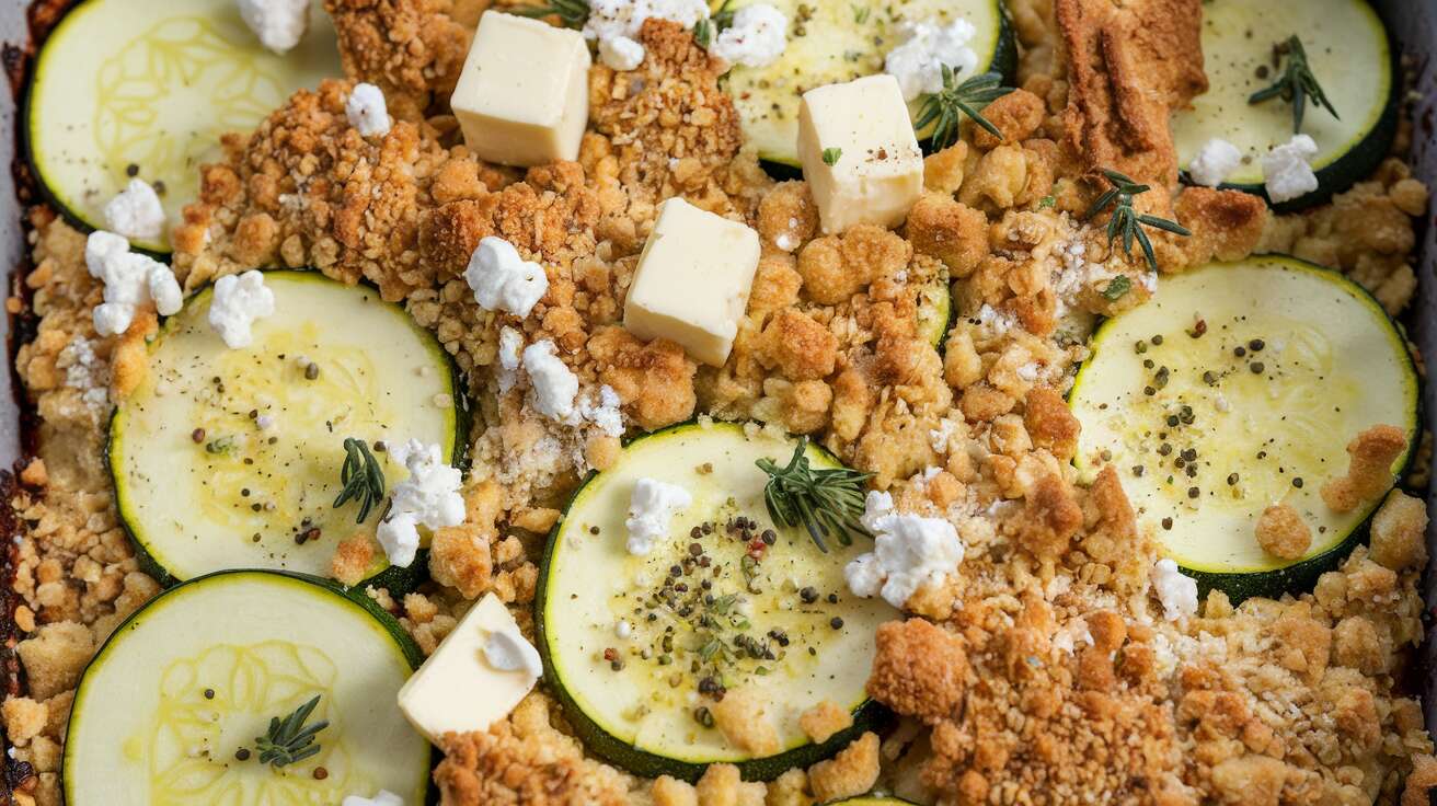 Crumble courgette et feta : la recette facile et savoureuse