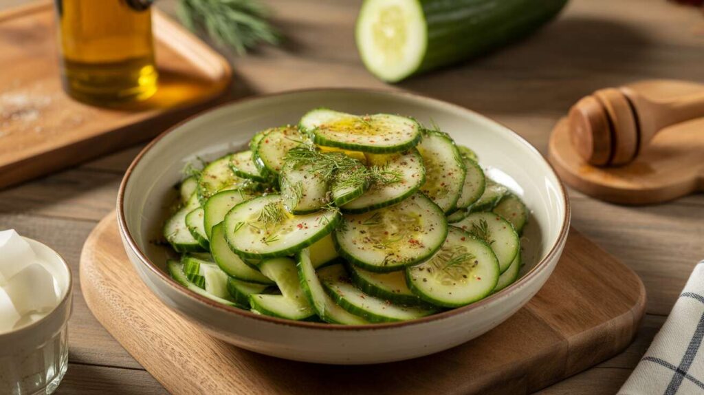 La vraie" salade de concombres : fraîcheur garantie par forte chaleur