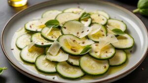 Carpaccio de courgettes citron-parmesan : l'entrée légère qui va surprendre vos papilles