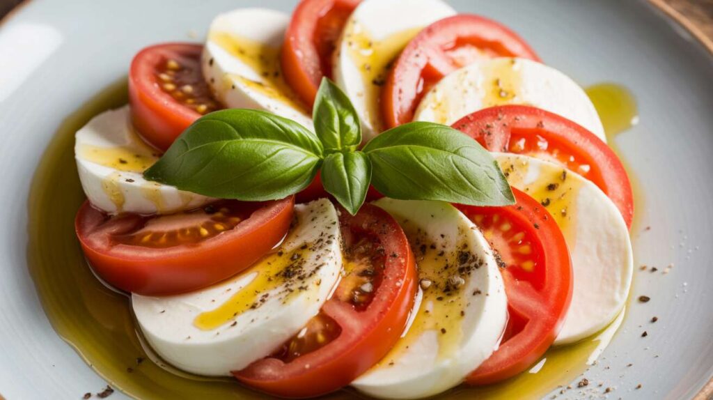 Salade tomates mozzarella basilic : la meilleure recette classique facile à préparer