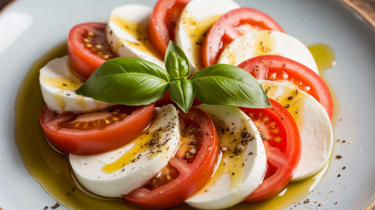 Salade tomates mozzarella basilic : la meilleure recette classique facile à préparer