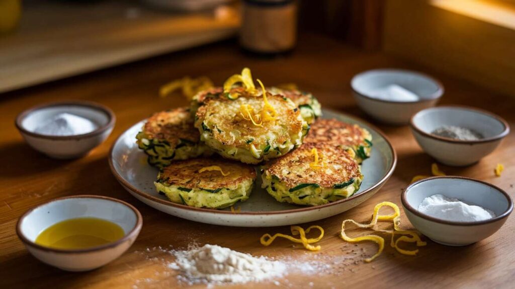 Galettes de courgette citronnées : croustillantes et addictives, l&rsquo;astuce de l&rsquo;été