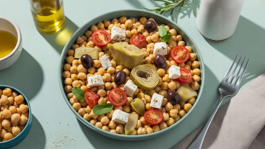 Recette healthy : salade de pois chiches équilibrée et rapide