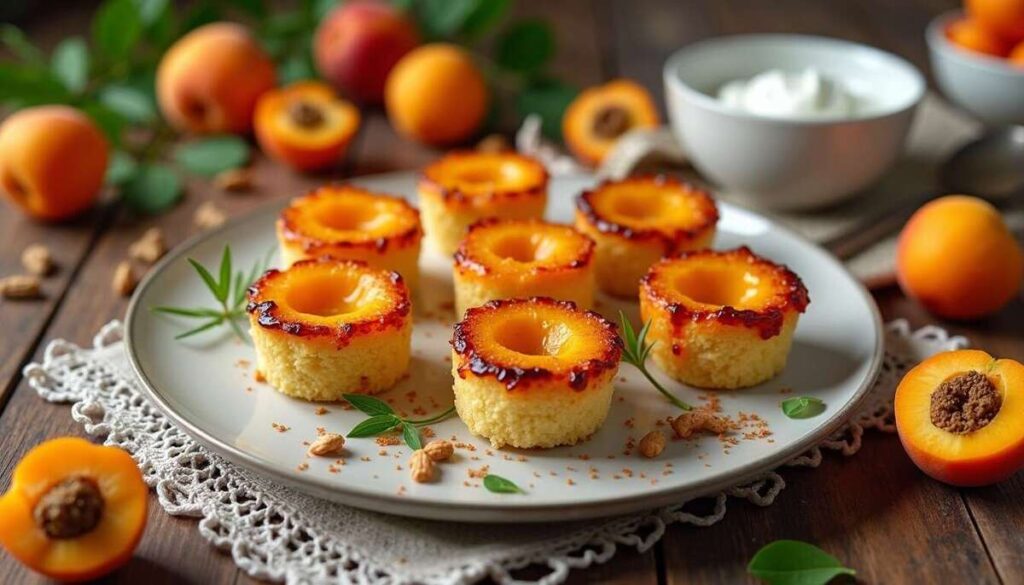 Mini cakes yaourt & abricots rôtis : craquez pour ces bouchées fruitées irrésistibles