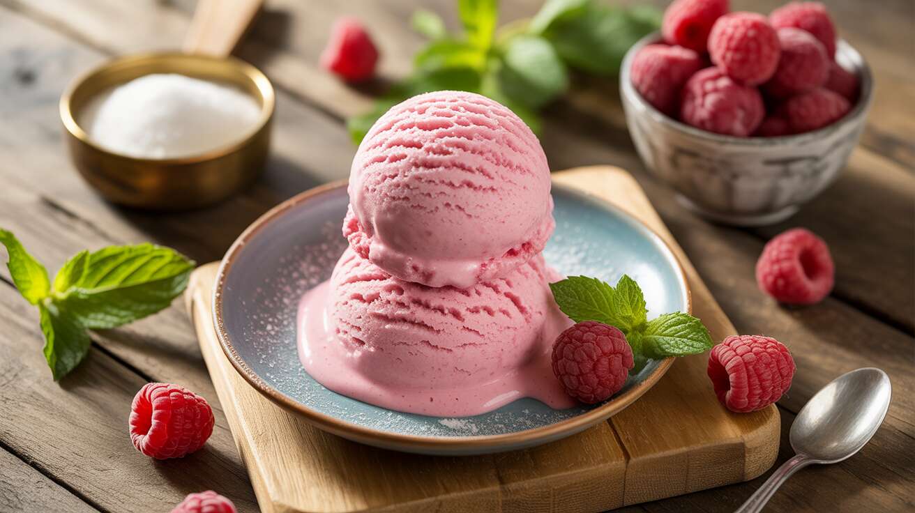 Glace à la framboise rapide : la recette "ultra-fraîche" sans sorbetière et en 3 ingrédients