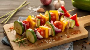 Les brochettes de légumes croquants : la recette rapide et saine pour un barbecue estival
