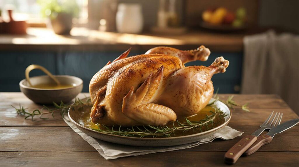 L'astuce "anti-dessèchement" pour un poulet rôti au four toujours juteux en été