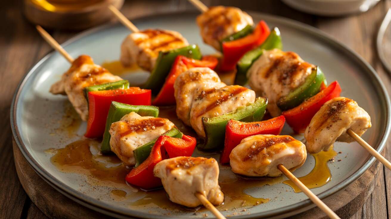 La recette des brochettes de poulet et poivrons "marinées et délicieuses" pour le barbecue