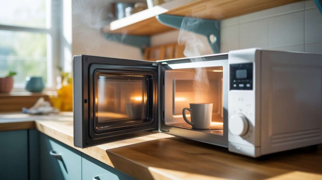 Cette technique de "nettoyage express" du micro-ondes avec une tasse d'eau chaude change la vie