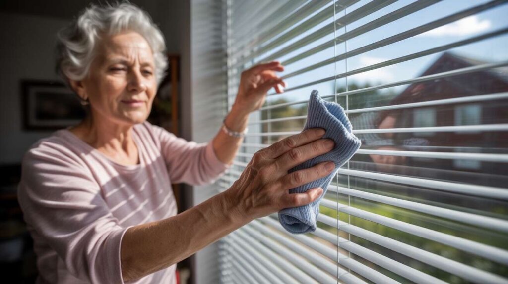 Une chaussette suffit : l’astuce de grand-mère pour nettoyer vos stores comme neufs sans effort