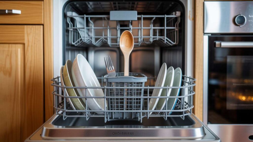 Une simple cuillère en bois dans son lave-vaisselle à chaque cycle : une habitude insolite mais efficace !