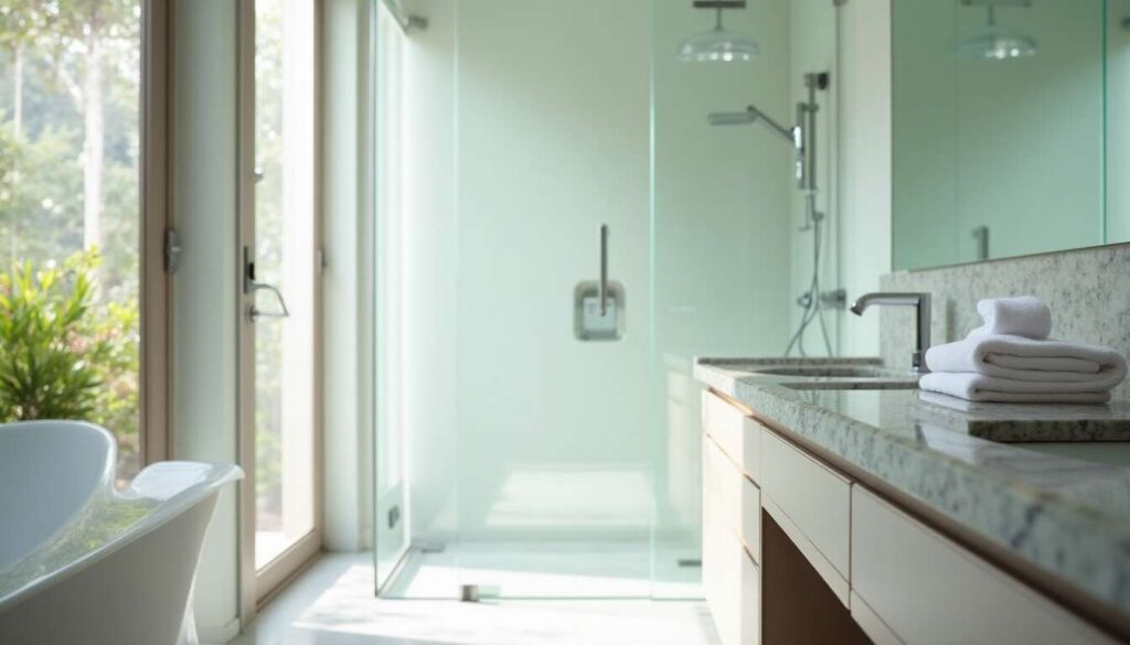 L’astuce de génie des hôtels pour nettoyer les parois de douche sans trace