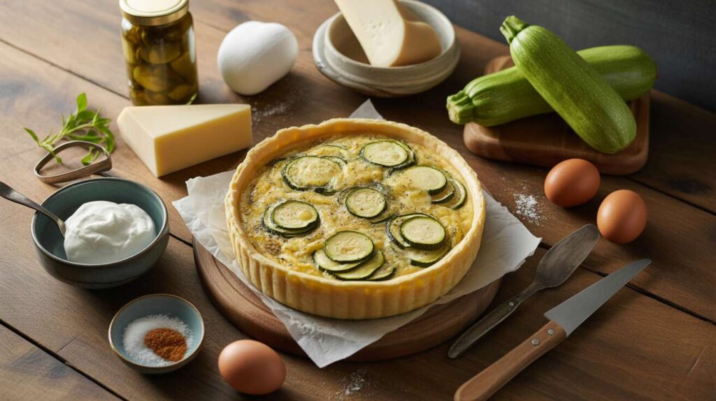 Recette de quiche aux courgettes et au fromage frais