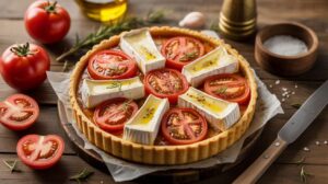 Tarte aux tomates et camembert : recette savoureuse