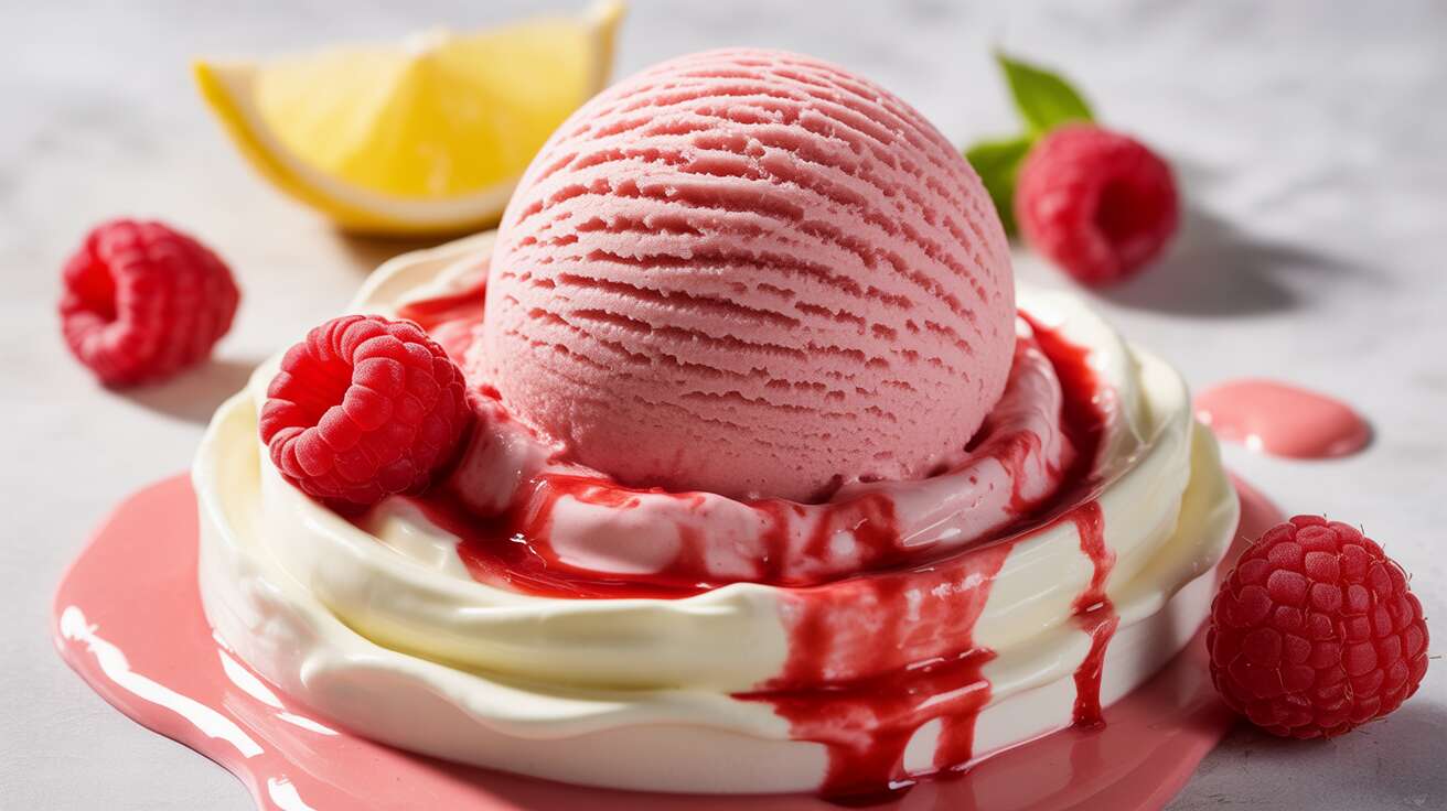 Glace Onctueuse et Légère aux Framboises : recette Facile et Rafraîchissante