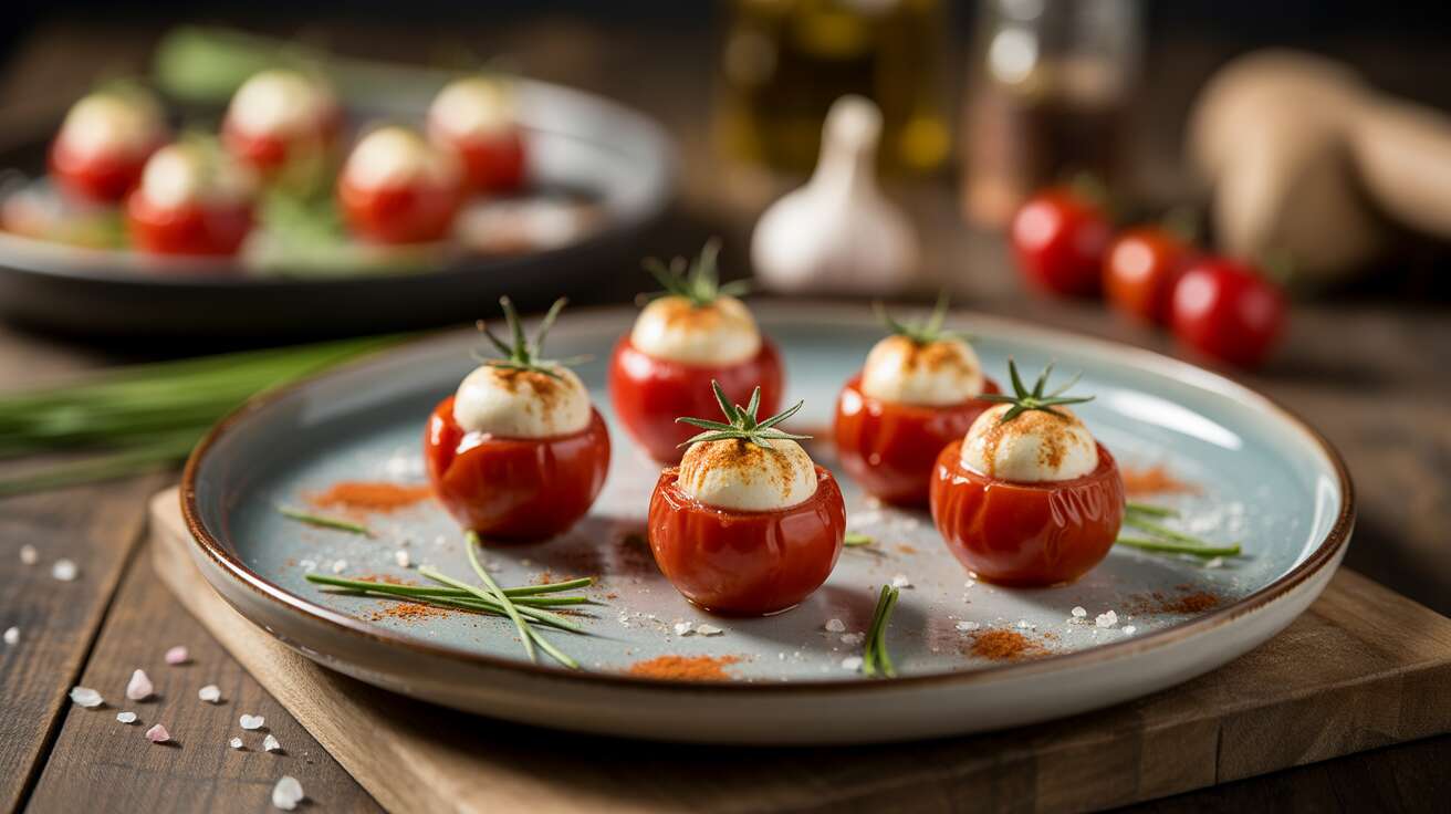 Tomates cerises surprises au fromage frais : recette gourmande