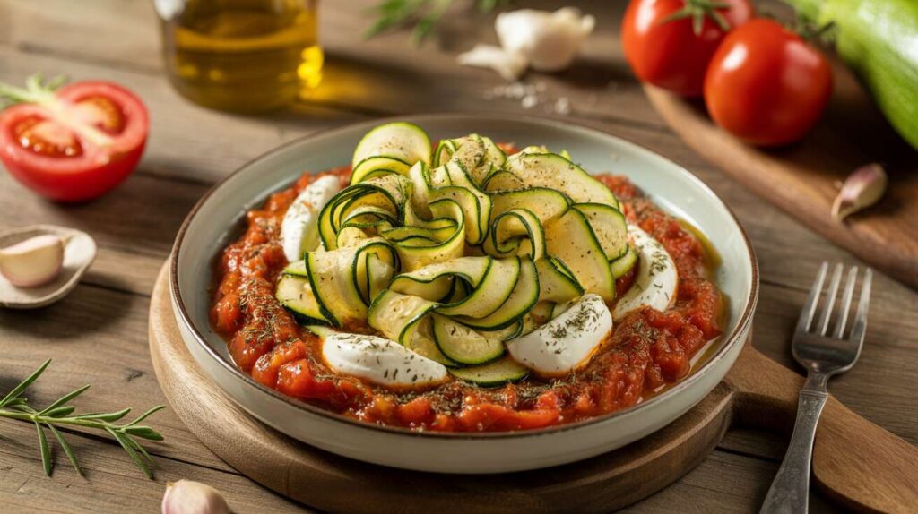 Sauce courgette-tomate au fromage frais : recette savoureuse