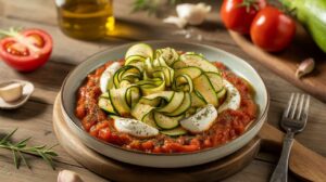 Sauce courgette-tomate au fromage frais : recette savoureuse