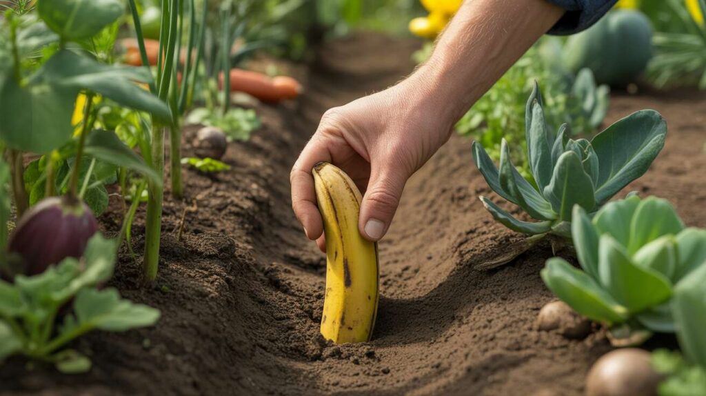 Voici pourquoi il faut enterrer une banane dans votre potager