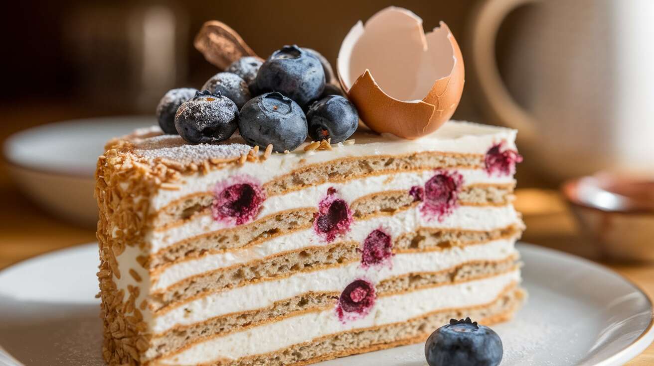 Recette : gâteau invisible léger aux myrtilles