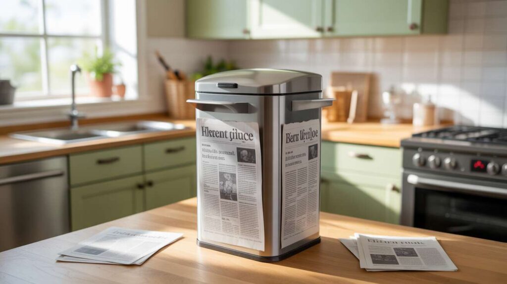 Adieu les poubelles malodorantes : l'astuce avec une feuille de papier journal