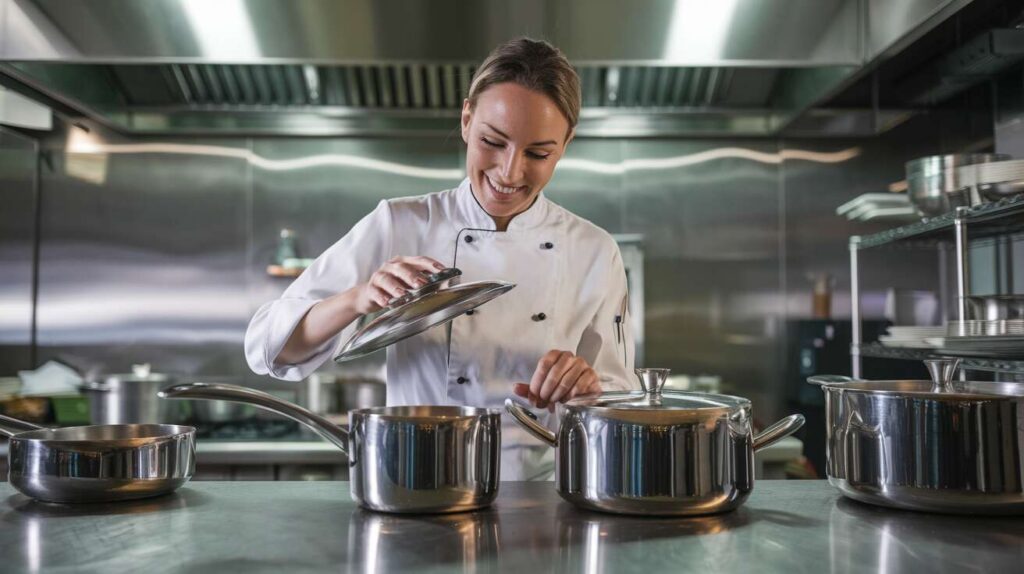 Adieu les traces sur l&rsquo;inox : le geste des professionnels pour le faire briller