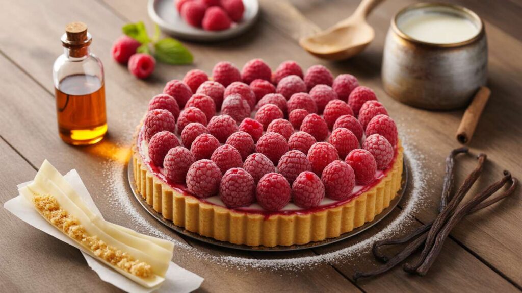 Tarte légère aux framboises : la recette facile et gourmande