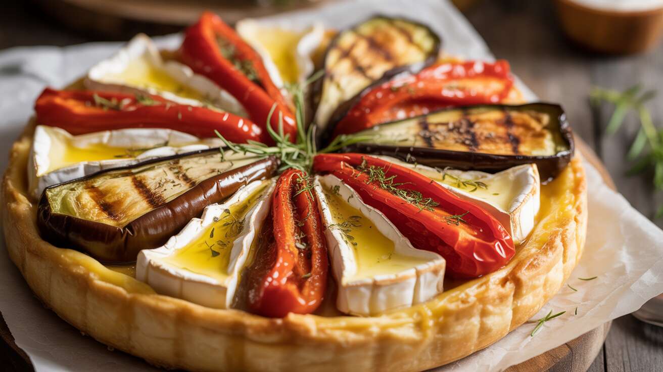Recette de tartes Tatin au brie et légumes du soleil