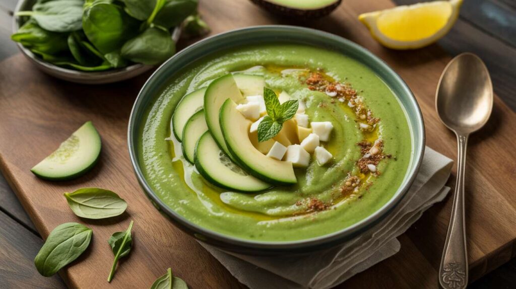 Gaspacho vert au fromage frais : recette simple et savoureuse