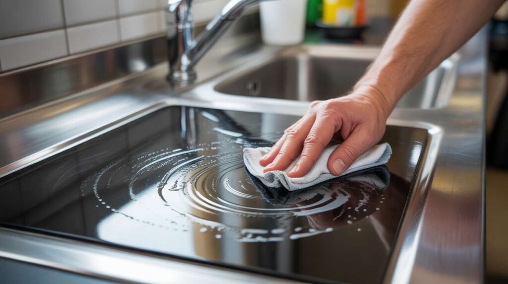 Adieu les traces sur l'inox ! Le geste simple et rapide des professionnels pour le faire briller comme au premier jour