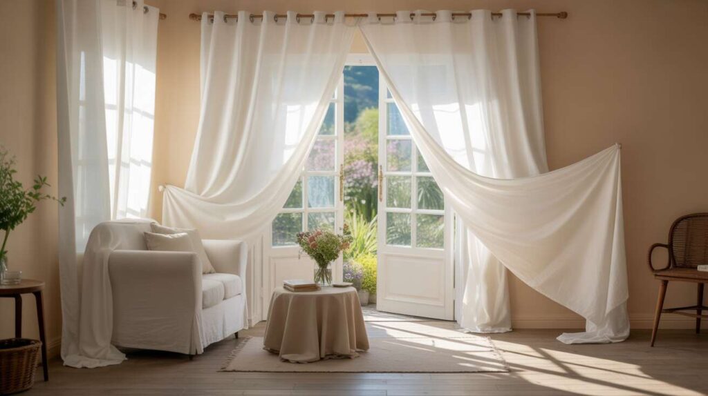 Ni produits du commerce ni frotter. Comment blanchir vos rideaux jaunis par le temps, en un temps record