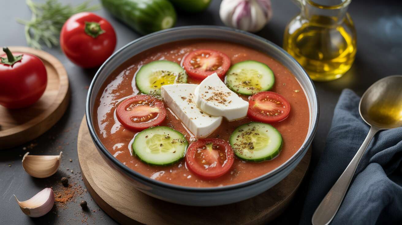 Recette de Gaspacho au Fromage Frais