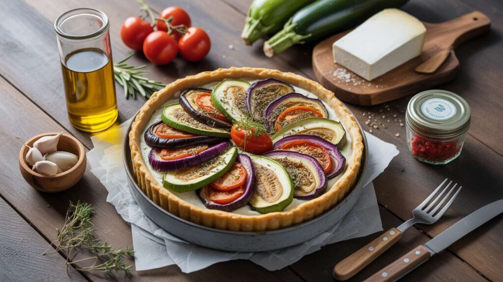 Tian de légumes au fromage frais : recette tarte rustique