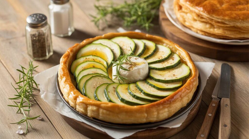 Tatin de courgettes légère au chèvre : recette savoureuse