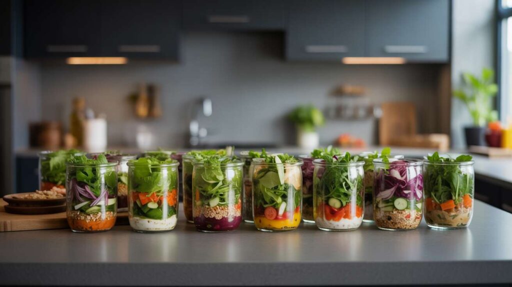 Ma technique pour préparer des salades en bocal qui restent croquantes 5 jours