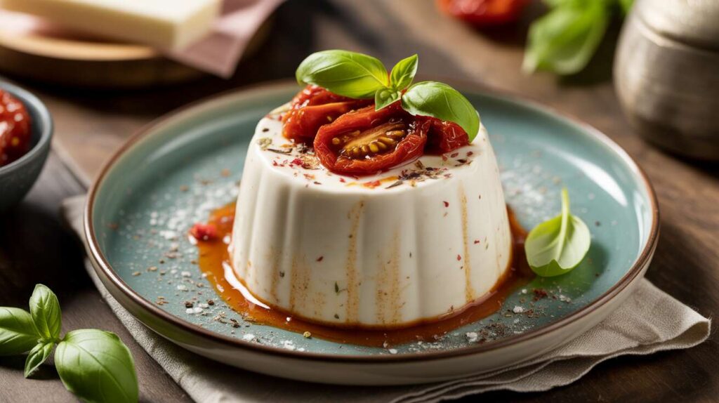 Vos invités n'en reviendront pas : la recette bluffante de la panna cotta à la tomate et au basilic