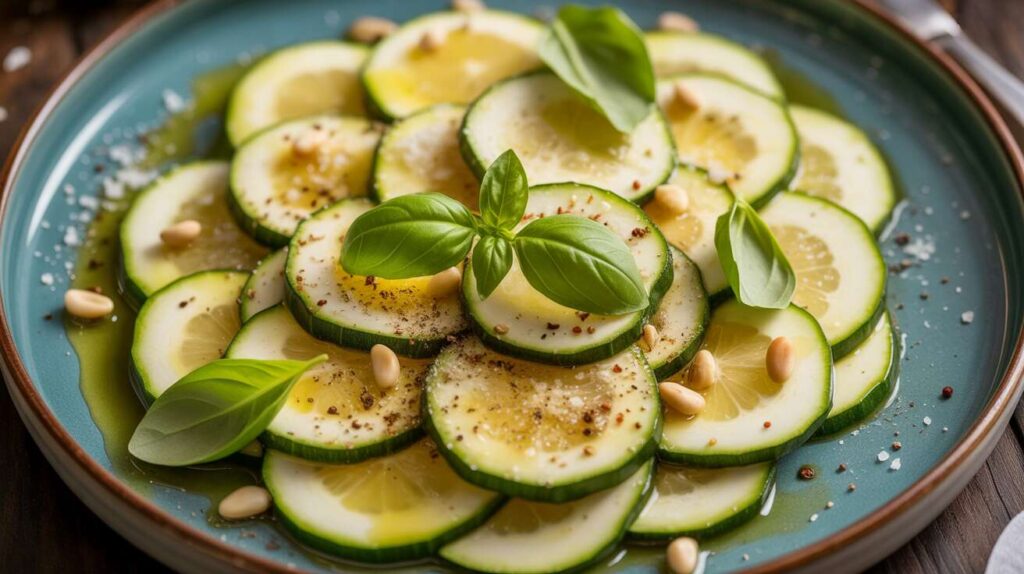 Ce "carpaccio" de courgettes au citron et parmesan est l'entrée fraîcheur par excellence
