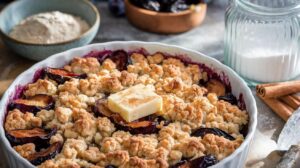 Le crumble aux prunes, le dessert facile et réconfortant qui annonce la fin de l’été