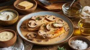 Escalopes de poulet à la crème et champignons, le plat familial prêt en 20 minutes