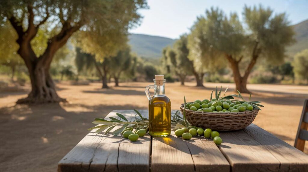 L'astuce pour reconnaître une véritable huile d'olive crétoise d'une contrefaçon vendue aux touristes (elle doit avoir une légère amertume et piquer un peu la gorge)